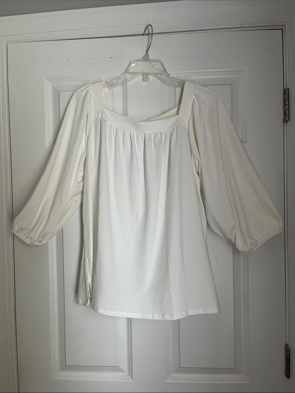 Women’s Cream Square-Neck Top